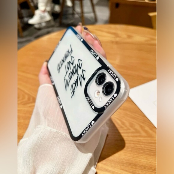 NWT iPhone 13ProMax Snarky Humor Clear Rubber Case w/Black Writing - Picture 2 of 4